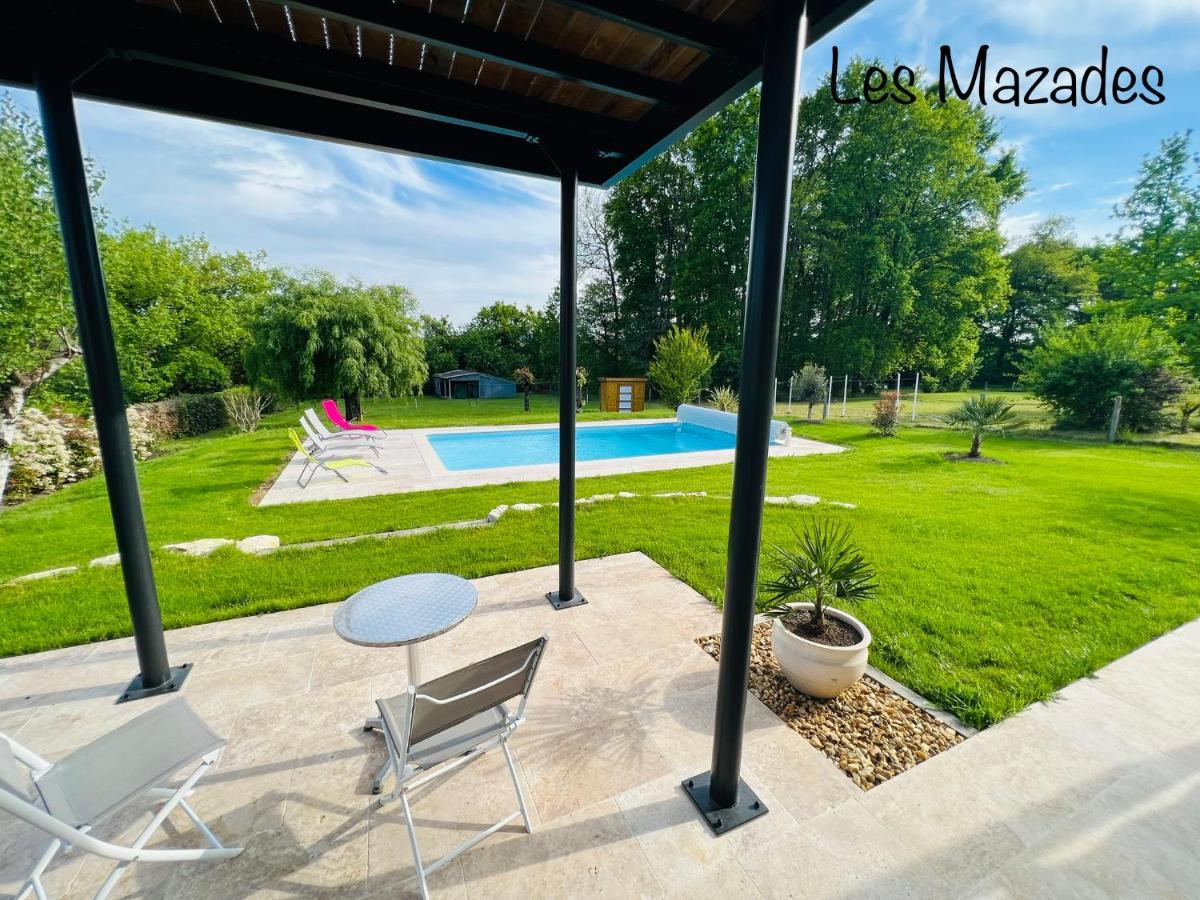 Nouveauté 2022 Maison Les Mazades à 10 min Périgueux avec piscine chauffée Annesse-et-Beaulieu Exterior foto
